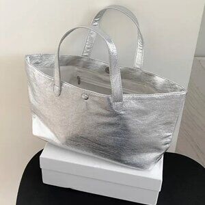 Commuter Silver Tote Bag
